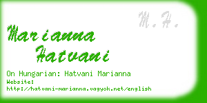 marianna hatvani business card